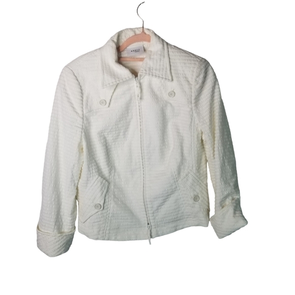 Akris Punto cream textured jacket - Picture 1 of 9